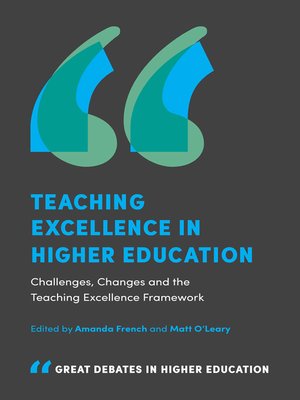 cover image of Teaching Excellence in Higher Education